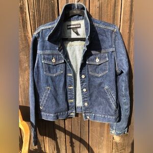 Express Dark Blue Denim Jacket for Woman large